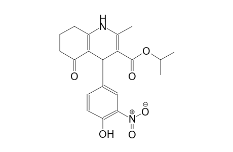 isopropyl 4-(4-hydroxy-3-nitrophenyl)-2-methyl-5-oxo-1,4,5,6,7,8-hexahydro-3-quinolinecarboxylate