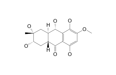 #3;FUSAQUINON-C;1,4,6,7,9-PENTAHYDROXYL-2-METHOXY-7-ALPHA-METHYL-5-ALPHA/BETA,6-ALPHA,8-ALPHA/BETA,8A-BETA,9-ALPHA,10A-ALPHA-HEXAHYDRO-ANTHRACEN-10-ONE