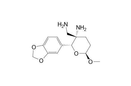 2H-Pyran-3-methanamine, 3-amino-2-(1,3-benzodioxol-5-yl)tetrahydro-6-methoxy-, (2.alpha.,3.beta.,6.beta.)-