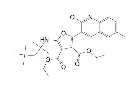 Diethyl 2-(2-chloro-6-methylquinolin-3-yl)-5-(2,4,4-trimethylpentan-2-ylamino)furan-3,4-dicarboxylate