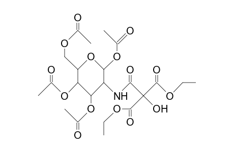 1,3,4,6-Tetra-O-acetyl-2-deoxy-2-(2-hydroxy-2,2- bis<ethoxycarbonyl>-acetamide)-A-D-glucopyranose