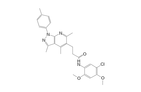 1H-pyrazolo[3,4-b]pyridine-5-propanamide, N-(5-chloro-2,4-dimethoxyphenyl)-3,4,6-trimethyl-1-(4-methylphenyl)-