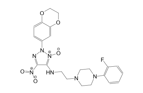 2-(2,3-dihydro-1,4-benzodioxin-6-yl)-N-{2-[4-(2-fluorophenyl)-1-piperazinyl]ethyl}-5-nitro-2H-1,2,3-triazol-4-amine 3-oxide