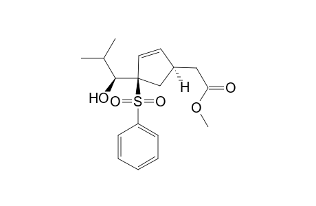 Methyl [(1S*,4R*)-4-benzenesulfonyl-4-{(S*)-1-hydroxy-2-methylpropyl}-2-cyclopenten-1-yl]acetate