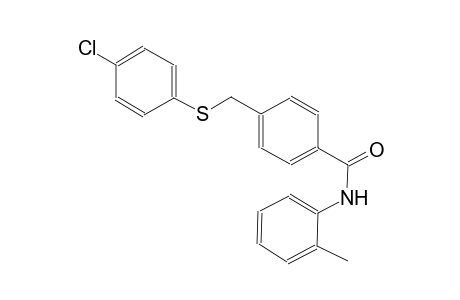 4-{[(4-chlorophenyl)sulfanyl]methyl}-N-(2-methylphenyl)benzamide