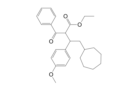 ethyl 2-benzoyl-4-cycloheptyl-3-(4-methoxyphenyl)butanoate