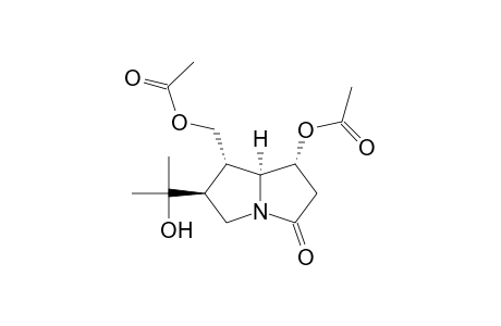 3H-Pyrrolizin-3-one, 1-(acetyloxy)-7-[(acetyloxy)methyl]hexahydro-6-(1-hydroxy-1-methylethyl)-, [1R-(1.alpha.,6.beta.,7.alpha.,7a.alpha.)]-