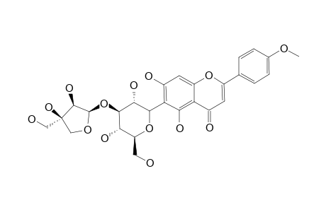 ACACETIN-6-C-[BETA-D-APIOFURANOSYL-(1->3)-BETA-D-GLUCOPYRANOSIDE]