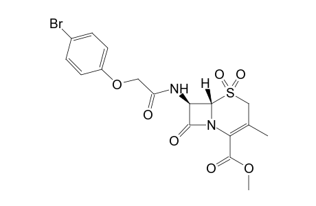 Methyl 3-methyl-7.beta.-(4'-bromophenoxy)-acetamido-3-cephem-4-carboxylate - 1,1-dioxide