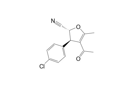 trans-4-Acetyl-2-cyano-3-(p-chlorophenyl)-5-methyl-2,3-dihydrofuran