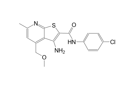 3-amino-N-(4-chlorophenyl)-4-(methoxymethyl)-6-methylthieno[2,3-b]pyridine-2-carboxamide