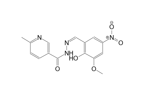 N'-[(Z)-(2-hydroxy-3-methoxy-5-nitrophenyl)methylidene]-6-methylnicotinohydrazide