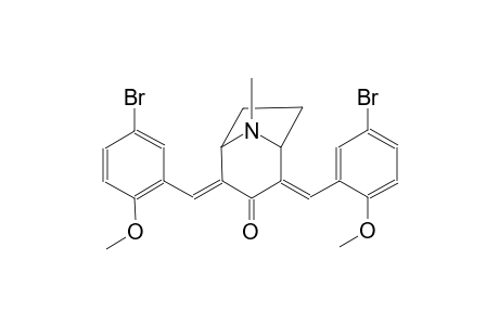 8-azabicyclo[3.2.1]octan-3-one, 2,4-bis[(5-bromo-2-methoxyphenyl)methylene]-8-methyl-, (2E,4E)-