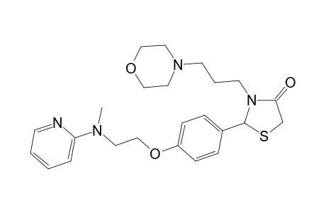 2-(4-(2-(Methyl(pyridin-2-yl)amino)ethoxy)phenyl)-3-(3-morpholinopropyl)thiazolidin-4-one