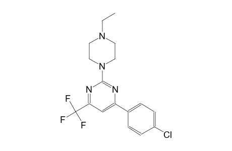 4-(4-chlorophenyl)-2-(4-ethyl-1-piperazinyl)-6-(trifluoromethyl)pyrimidine