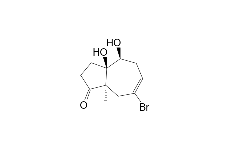 (3a.alpha.,4.alpha.,8a.beta.)-(+-)-7-Bromo-3,3a,4,5,8,8a-hexahydro-3a,4-dihydroxy-8-methyl-1-(2H)-azulenone