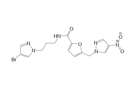 N-[3-(4-bromo-1H-pyrazol-1-yl)propyl]-5-[(4-nitro-1H-pyrazol-1-yl)methyl]-2-furamide