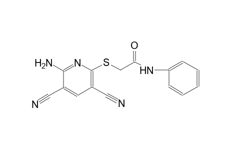 2-[(6-amino-3,5-dicyano-2-pyridinyl)sulfanyl]-N-phenylacetamide