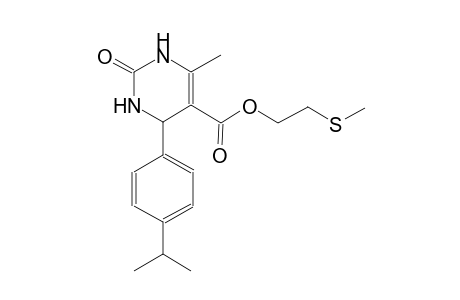 5-pyrimidinecarboxylic acid, 1,2,3,4-tetrahydro-6-methyl-4-[4-(1-methylethyl)phenyl]-2-oxo-, 2-(methylthio)ethyl ester