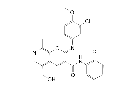 2H-pyrano[2,3-c]pyridine-3-carboxamide, 2-[(3-chloro-4-methoxyphenyl)imino]-N-(2-chlorophenyl)-5-(hydroxymethyl)-8-methyl-, (2Z)-