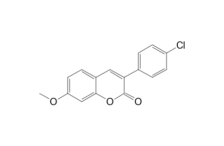 2H-1-benzopyran-2-one, 3-(4-chlorophenyl)-7-methoxy-
