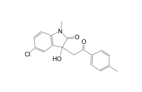 5-chloro-3-hydroxy-1-methyl-3-[2-(4-methylphenyl)-2-oxoethyl]-1,3-dihydro-2H-indol-2-one