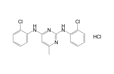 2,4-bis(o-chloroanilino)-6-methylpyrimidine, monohydrochloride
