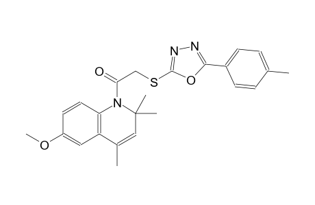 quinoline, 1,2-dihydro-6-methoxy-2,2,4-trimethyl-1-[[[5-(4-methylphenyl)-1,3,4-oxadiazol-2-yl]thio]acetyl]-