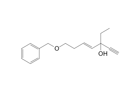 (E)-7-(Benzyloxy)-3-ethylhept-4-en-1-yn-3-ol