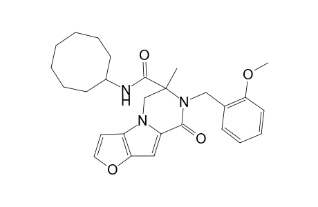 Furo[2',3':4,5]pyrrolo[1,2-a]pyrazine-6-carboxamide, N-cyclooctyl-5,6,7,8-tetrahydro-7-[(2-methoxyphenyl)methyl]-6-methyl-8-oxo-