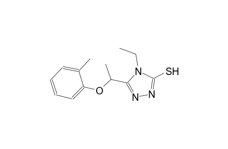 4-ethyl-5-[1-(2-methylphenoxy)ethyl]-4H-1,2,4-triazole-3-thiol