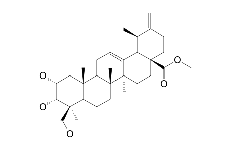 Methyl-2.alpha.,3.alpha.,24-trihydroxy-ursa-12,20(30)-diene-28-oate