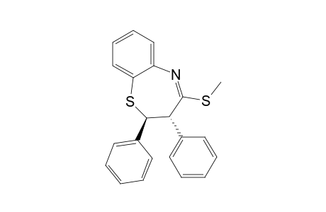 1,5-Benzothiazepine, 2,3-dihydro-4-(methylthio)-2,3-diphenyl-, trans-