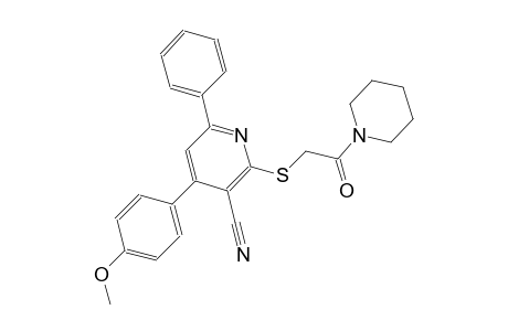 3-pyridinecarbonitrile, 4-(4-methoxyphenyl)-2-[[2-oxo-2-(1-piperidinyl)ethyl]thio]-6-phenyl-