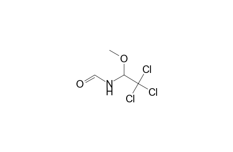 N-[2,2,2-tris(chloranyl)-1-methoxy-ethyl]methanamide