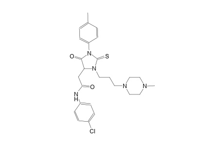 N-(4-chlorophenyl)-2-{1-(4-methylphenyl)-3-[3-(4-methyl-1-piperazinyl)propyl]-5-oxo-2-thioxo-4-imidazolidinyl}acetamide
