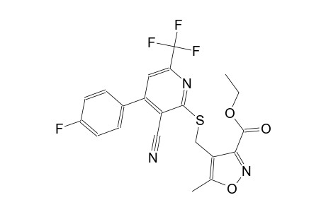 ethyl 4-({[3-cyano-4-(4-fluorophenyl)-6-(trifluoromethyl)-2-pyridinyl]sulfanyl}methyl)-5-methyl-3-isoxazolecarboxylate