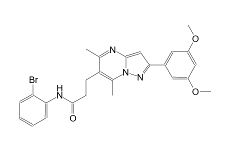 pyrazolo[1,5-a]pyrimidine-6-propanamide, N-(2-bromophenyl)-2-(3,5-dimethoxyphenyl)-5,7-dimethyl-
