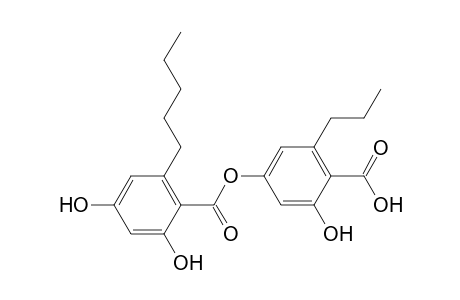 Benzoic acid, 2,4-dihydroxy-6-pentyl-, 4-carboxy-3-hydroxy-5-propylphenyl ester