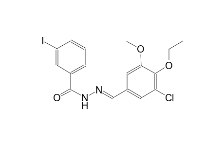 N'-[(E)-(3-chloro-4-ethoxy-5-methoxyphenyl)methylidene]-3-iodobenzohydrazide