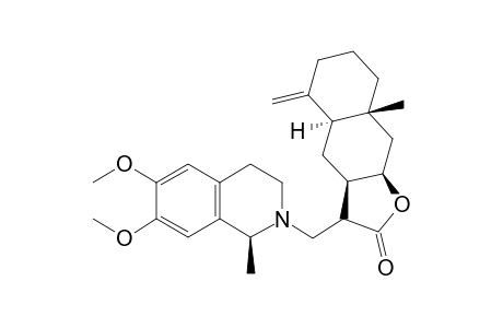 (3aR,4aS,8aR,9aR)-3-[[(1S)-6,7-dimethoxy-1-methyl-3,4-dihydro-1H-isoquinolin-2-yl]methyl]-8a-methyl-5-methylene-3a,4,4a,6,7,8,9,9a-octahydro-3H-benzo[f]benzofuran-2-one