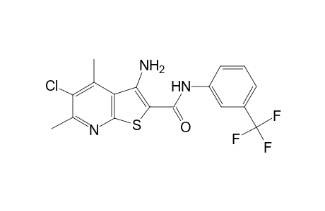3-Amino-5-chloro-4,6-dimethyl-N-[3-(trifluoromethyl)phenyl]thieno[2,3-b]pyridine-2-carboxamide