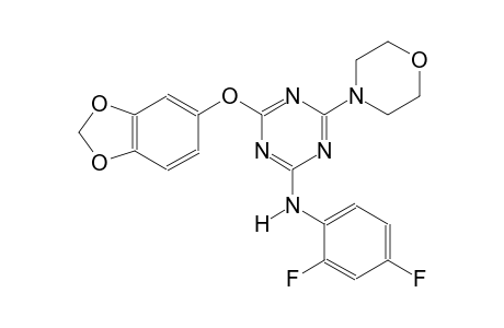 4-(1,3-Benzodioxol-5-yloxy)-N-(2,4-difluorophenyl)-6-(4-morpholinyl)-1,3,5-triazin-2-amine