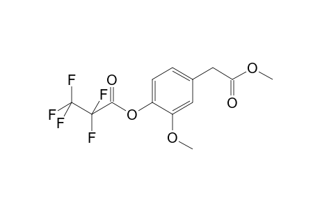 Benzeneacetic acid, 3-methoxy-4-(2,2,3,3,3-pentafluoro-1-oxopropoxy)-, methyl ester