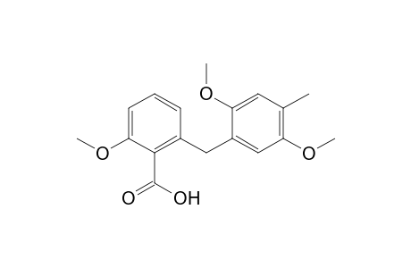 Benzoic acid, 2-[(2,5-dimethoxy-4-methylphenyl)methyl]-6-methoxy-