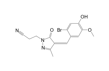 3-[(4Z)-4-(2-bromo-4-hydroxy-5-methoxybenzylidene)-3-methyl-5-oxo-4,5-dihydro-1H-pyrazol-1-yl]propanenitrile