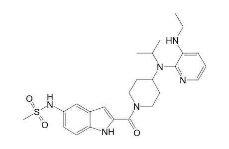 1-[(5-Methanesulfonamidoindl-2-yl)carbonyl]-4-[N-(1-methylethyl)-N-[3-(ethylamino)-2-pyridinyl]amino]piperidine
