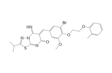 7H-[1,3,4]thiadiazolo[3,2-a]pyrimidin-7-one, 6-[[3-bromo-5-methoxy-4-[2-(2-methylphenoxy)ethoxy]phenyl]methylene]-5,6-dihydro-5-imino-2-(1-methylethyl)-, (6Z)-