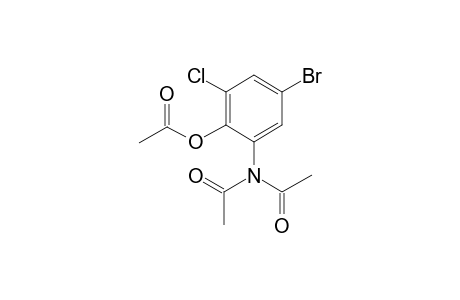 2-(N-Acetylacetamido)-4-bromo-6-chlorophenyl acetate