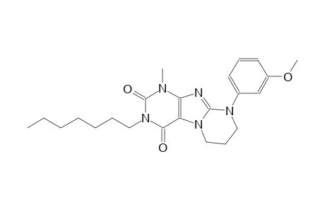 3-heptyl-9-(3-methoxyphenyl)-1-methyl-6,7,8,9-tetrahydropyrimido[2,1-f]purine-2,4(1H,3H)-dione